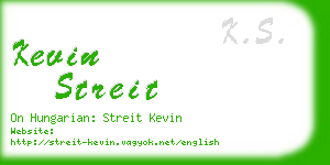 kevin streit business card